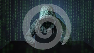 Dark Web Hooded Hacker.the dark web security concept