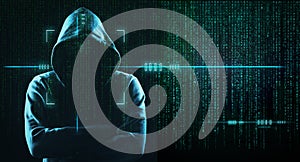 The dark web hooded hacker