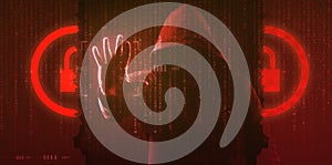 The dark web hooded hacker