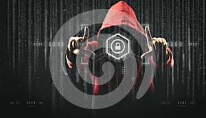 The dark web hooded hacker