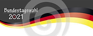 Dark White Header German Flag Bundestagswahl 2021