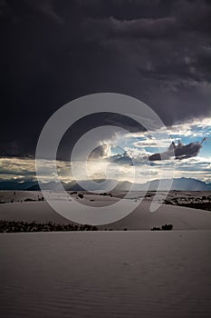 Dark White Sands Desert Storm