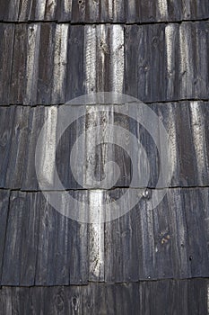 Dark Wood Pattern Background Texture. Roof scale wooden tiles