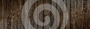 Dark wooden texture. Long wood planks texture background.Wood background and banner. Floor background. Old rustic dark grunge