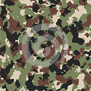 Dark woodland seamless camo pattern
