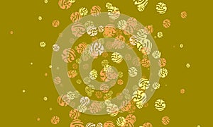 Dark yellow vector pattern with random forms.