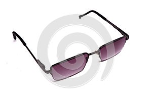 Darkened glasses isolated on a white background