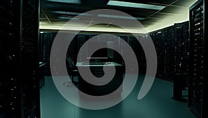 Dark Server Room Workstation