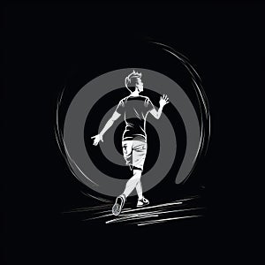 Darkly Romantic Badminton Player T-shirt Graphic