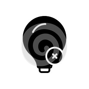 Black solid icon for Darkness, dark and nightfall