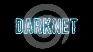 Darknet text on black background