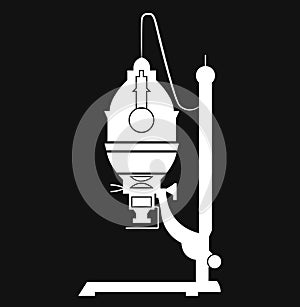 Darkroom enlarger silhouette