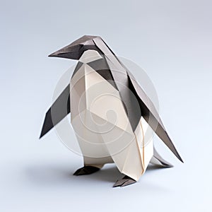 Darktable-inspired Origami: Paper Penguin With Muted Colorscape Mastery