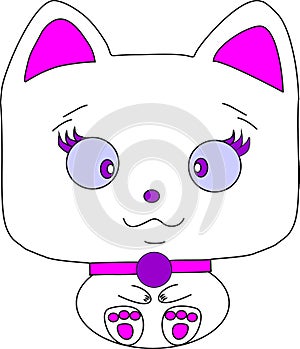 Darling cat. Vector.