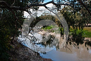 The Darling River in Wilcannia, New South Wales, Australia