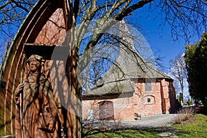 Darlowo Poland, Saint Gertrude church in spring