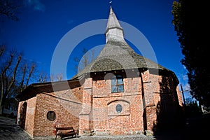 Darlowo Poland, Saint Gertrude church in spring