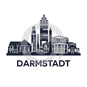 Darmstadt Skyline Emblem photo