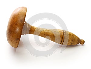 Darning mushroom, vintage tool of repairing holes in fabric or knitting