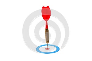 Dart arrow hit the target