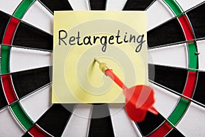 Concept Of Retargeting On Dartboard photo