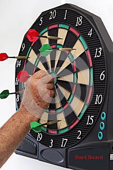 Dart Board with Darts