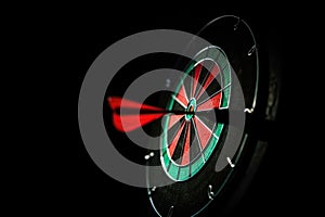 Dart Hitting The Dartboard. Generative AI