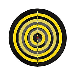 Dart target board, abstract of success on white background.