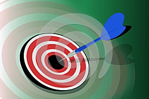 Dart target illustration on a green background