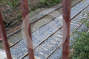 DART Train Track in Dublin