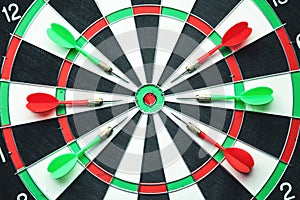 Dartboard with arrows. Marketing, Target, Success concept