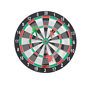 Dartboard and arrows