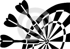 Dartboard with Darts