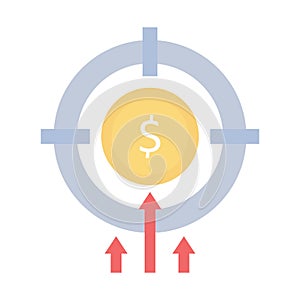 Dartboard flat inside vector icon which can easily modify or edit
