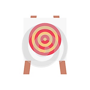 Dartboard vector flat colour icon
