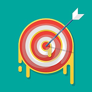 Dartboard target icon vector illustration Concept