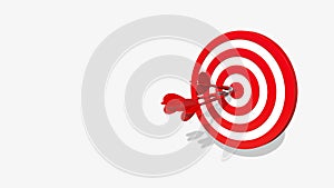 Dartboard Three Arrows Hit Exactly Target, Our Mission, Achieve You Business Goal, Find Your Destination