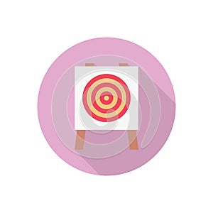 Dartboard  vector flat colour icon