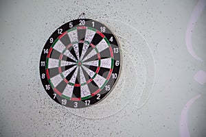 Dartboard, white background