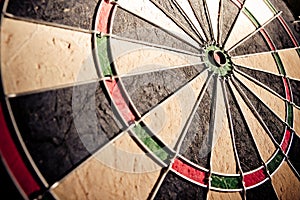 Dartboard wide angle dramatic light