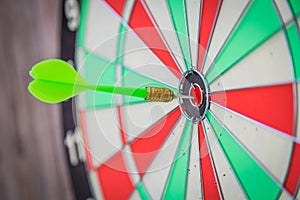 Dartboard on wood (Darts Hit Target)