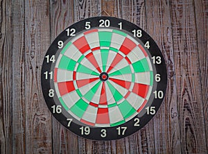 Dartboard on wood (Darts Hit Target)