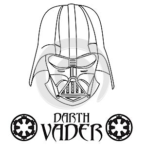 Darth Vader, Star Wars vector illustration poster template