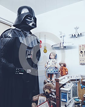 Darth Vader at the toy house