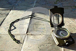 Dartmoor national park with a compass