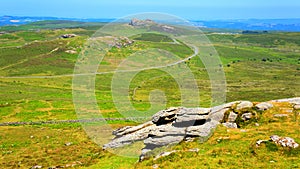 Dartmoor National Park Devon England UK English countryside view