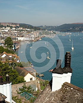 Dartmouth and River Dart in Devon, England