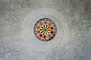 Darts arrows in the target center