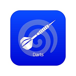 Darts icon blue vector
