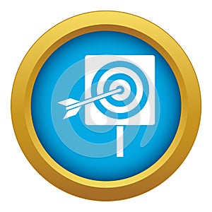 Darts icon blue vector isolated